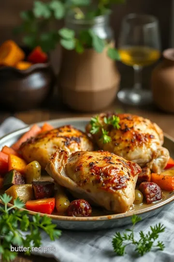 Flavorful Chicken Thighs with Veggies presentation