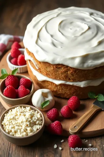 Bake Raspberry Cake with Creamy Frosting ingredients