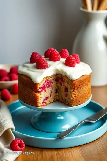 Bake Raspberry Cake with Creamy Frosting presentation