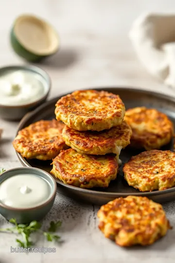 Fry Zucchini Fritters with Garlic Yogurt Sauce steps