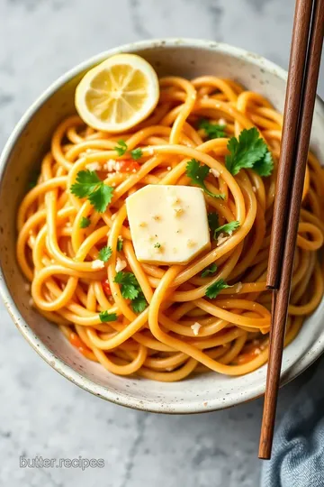 Garlic Butter Ramen Delight presentation