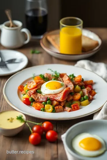 Hearty Ham & Veggie Breakfast Delight presentation