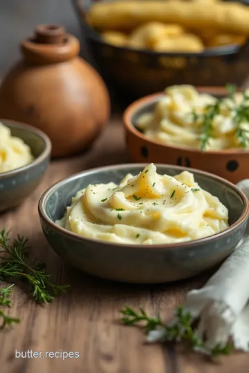 Herb & Garlic Mashed Potatoes presentation