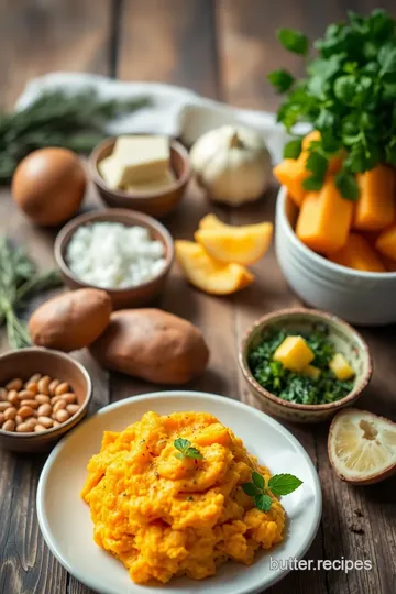 Mash Sweet Potatoes with Herbed Goodness ingredients