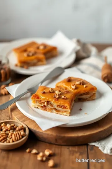 Honey Walnut Pastry Delight presentation