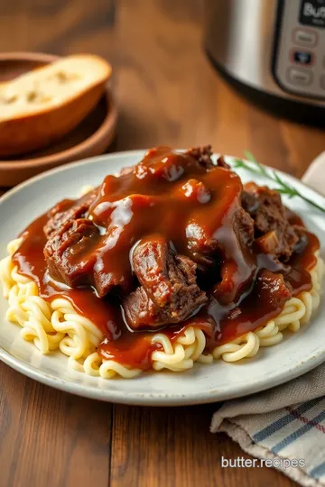 Instant Pot Beef Brisket with Rich Gravy presentation