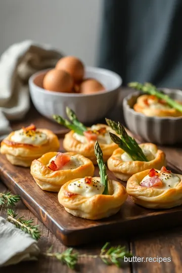 Irresistible Asparagus & Ham Cheese Puffs presentation