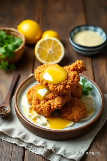 Fried Chicken Lemon Butter Delight presentation