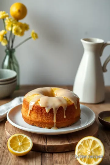 Bake Lemon Ricotta Cake with Sweet Glaze presentation