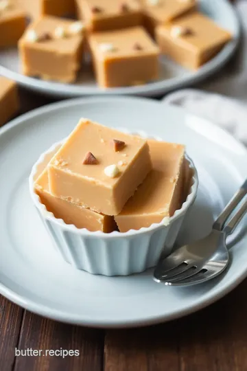 Butterscotch Chocolate Fudge presentation