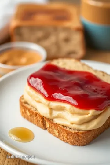 Grainy Peanut Butter & Jelly Sandwich presentation