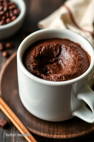 Microwave Chocolate Mug Cake presentation