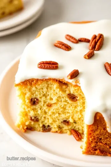 Butter Pecan Praline Poke Cake presentation