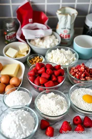 Naked Cake with Mascarpone Cream and Crushed Strawberries ingredients