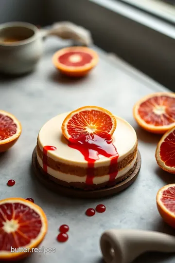 No Bake Blood Orange Cheesecake Delight presentation