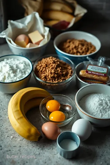 Nutty Brown Butter Banana Bread ingredients