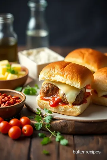 Oven-Baked Meatball Provolone Sliders ingredients