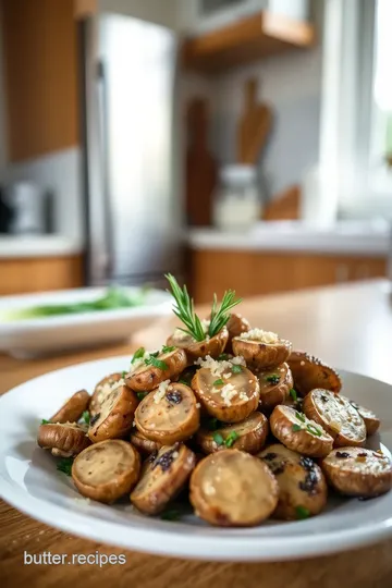 Pan Fried Garlic Mushrooms with Parmesan steps