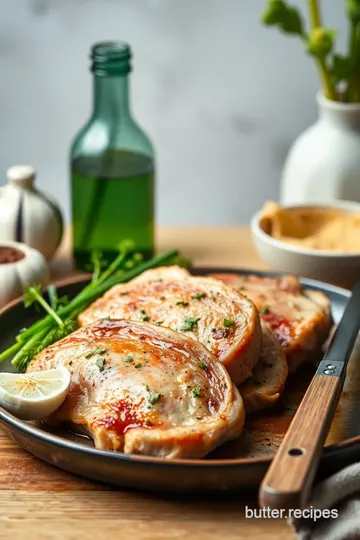 Pan-Seared Pork Chops with Garlic & Ginger ingredients