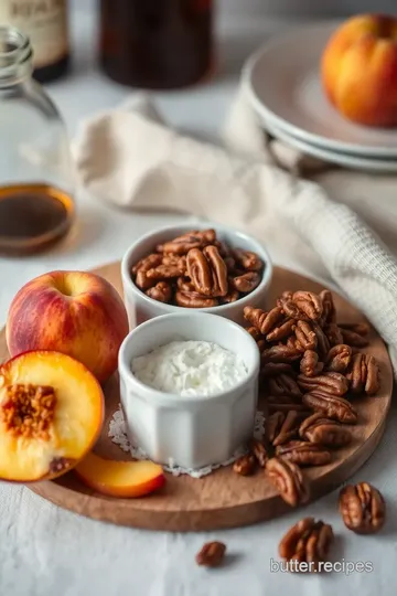 Peach Brandy Pecan Upside-Down Cake ingredients