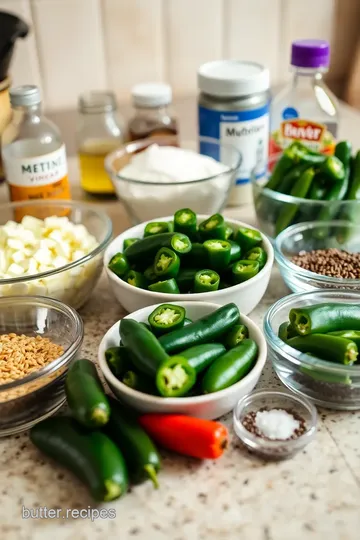 Bread and Butter Jalapeño Refrigerator Pickles ingredients