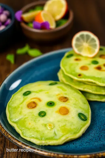 Butterfly Pea Flower Pancakes presentation