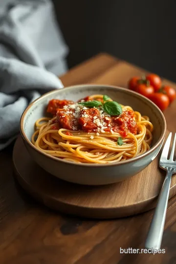 Quick Spaghetti Puttanesca: 20-Minute Meal presentation