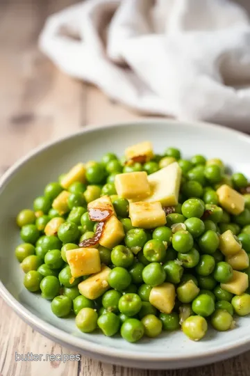 One Pan Honey Butter Peas with Garlic presentation