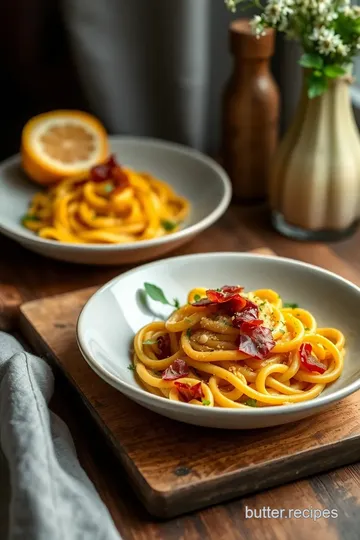 Roasted Squash Pasta with Pancetta Delight presentation