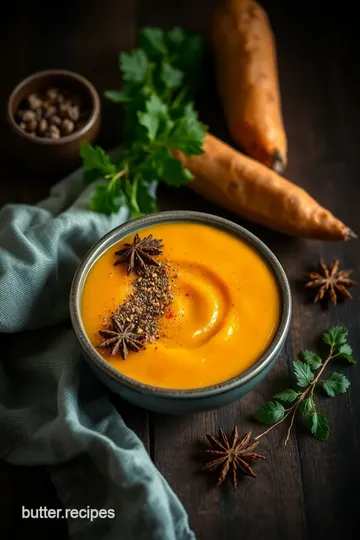 Roasted Veggie Soup with Sweet Potato & Spice ingredients