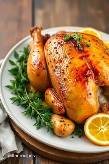 Roasting Turkey with Fresh Herbs and Zest presentation