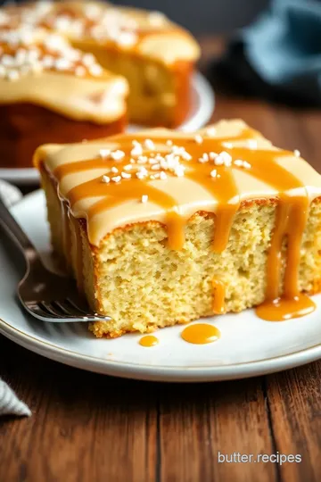 Salted Caramel Kentucky Butter Cake presentation