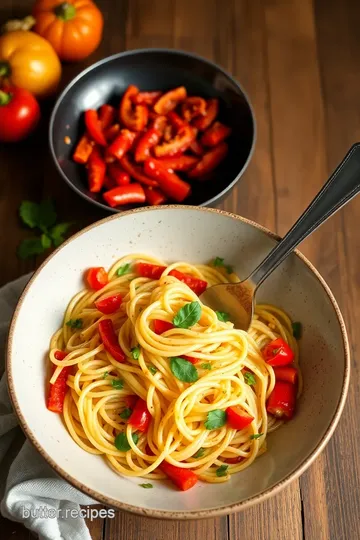 One-Pan Cauliflower Spaghetti with Peppers steps