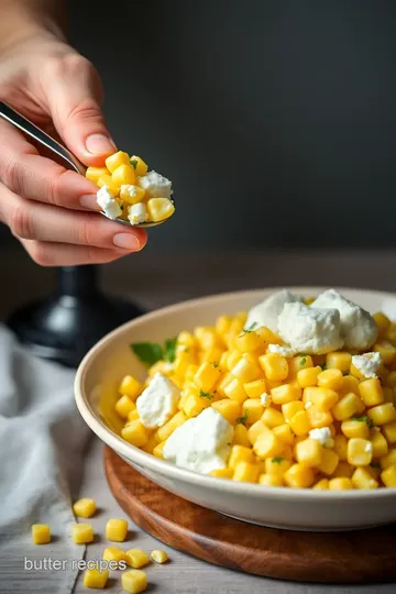 Corn & Cottage Cheese Salad with Mango presentation