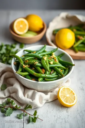 Lemon Garlic Green Beans with Parmesan presentation