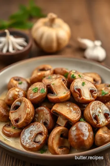 Creamy Garlic Mushrooms ingredients