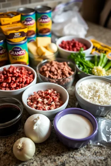 Savory Beef and Onion Pies with Pomegranate Molasses ingredients