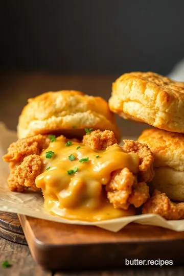 Savory Chicken Delight with Fluffy Biscuits presentation