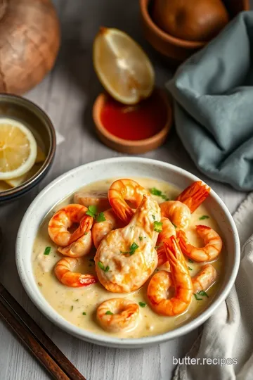 Seafood Delight with Creamy Dairy-Free Twist presentation