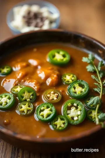 Simmered Jalapeñ o Sauce with Bold Flavors ingredients