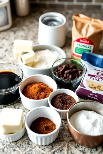 Spiced Pumpkin and Chocolate Cake with Maple Cinnamon Mascarpone Frosting ingredients