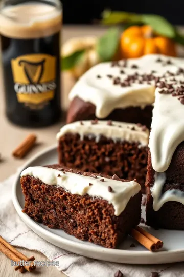 Spiced Pumpkin and Chocolate Cake with Maple Cinnamon Mascarpone Frosting presentation