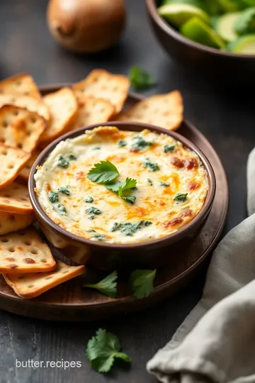 Spinach Queso Artichoke Dip Delight presentation