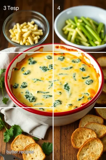 Spinach Queso Artichoke Dip Delight steps