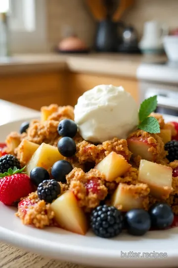 Summer Berry Apple Crisp with Herb Infusion steps