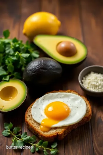 Over-Easy Egg Avocado Toast Delight ingredients