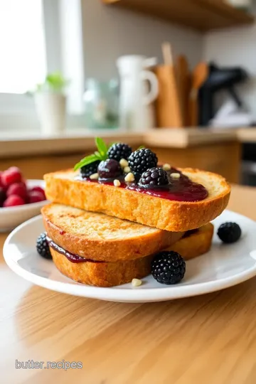 Blackberry Jam and Peanut Butter Swirl Toast steps