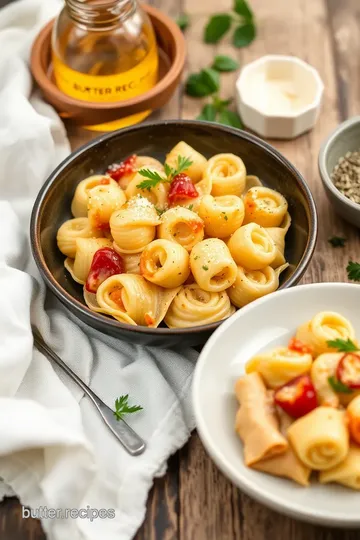 Tossed Tortelloni with Creamy Tomato Sauce presentation