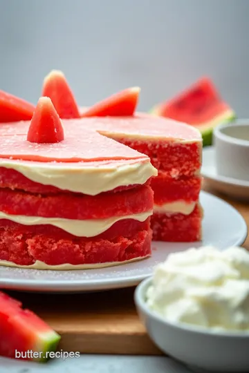 Watermelon Layer Cake Recipe presentation