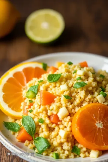 Whimsical Citrus Quinoa Bowl presentation